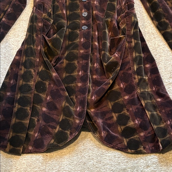 Rundholz Black Label Tie Dye Velvet Coat Wild Child Bohemian S - Picture 5 of 12